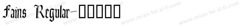 Fains Regular字体转换